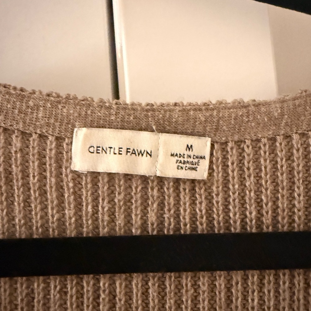 Gentle Fawn Taupe V-Neck Sweater - Picture 3 of 3